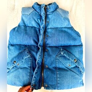 Denim Puffer Vest